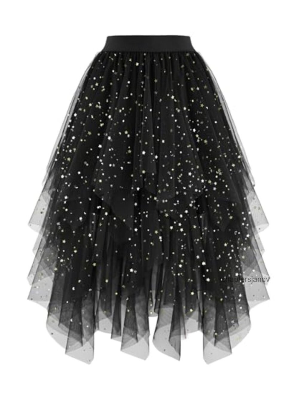 High Low Layered Puffy Tulle Skirt High Waist Midi A-Line Tutu